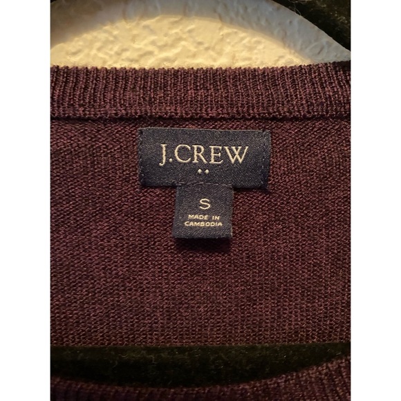 Men’s J.Crew Purple Eggplant Merino Wool Blend Sweater - Picture 5 of 6